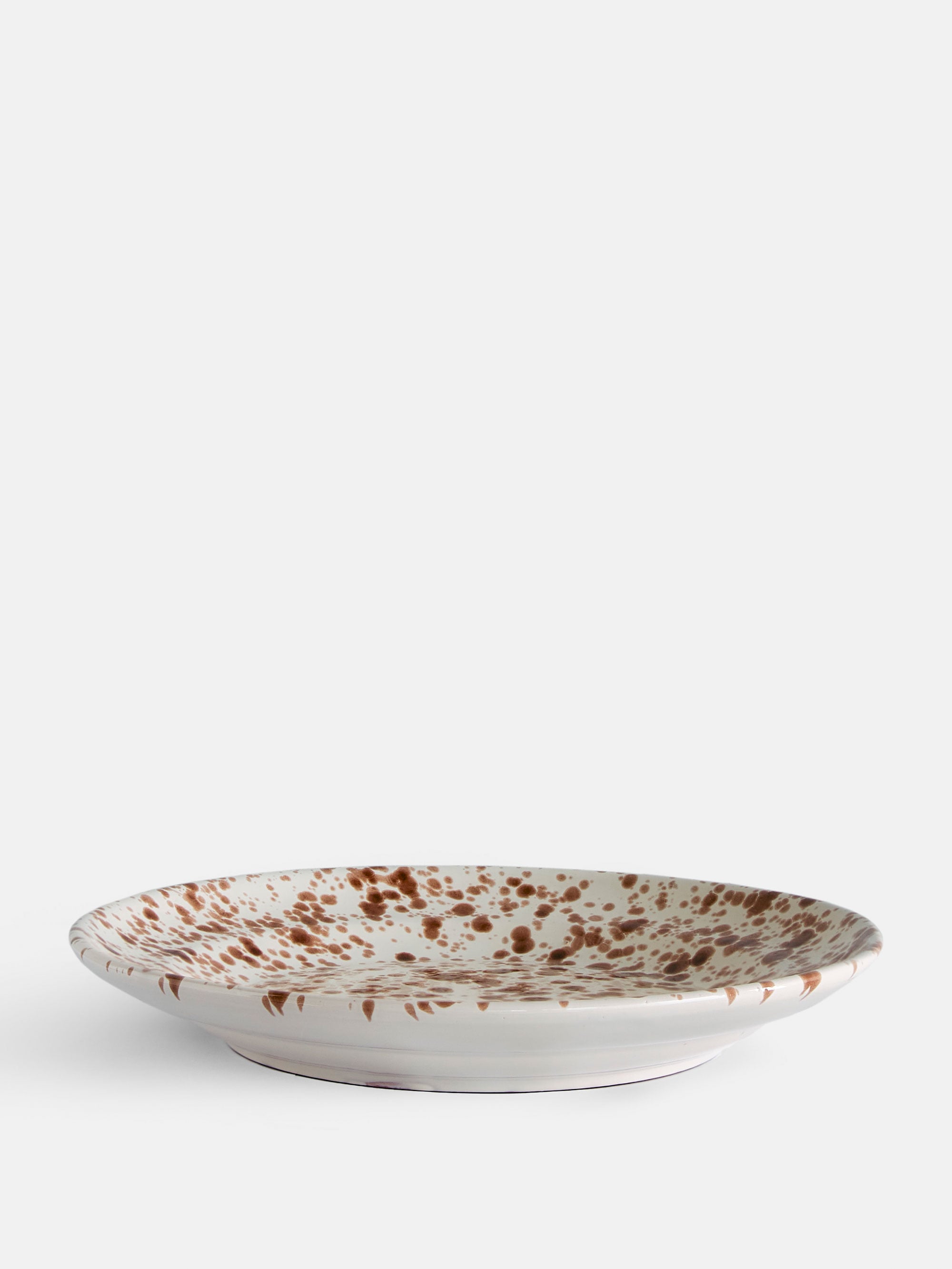 16050 73404a2700 Spruzzi Vivente Dinner Plate 28 Cm Brown On Creme Portrait
