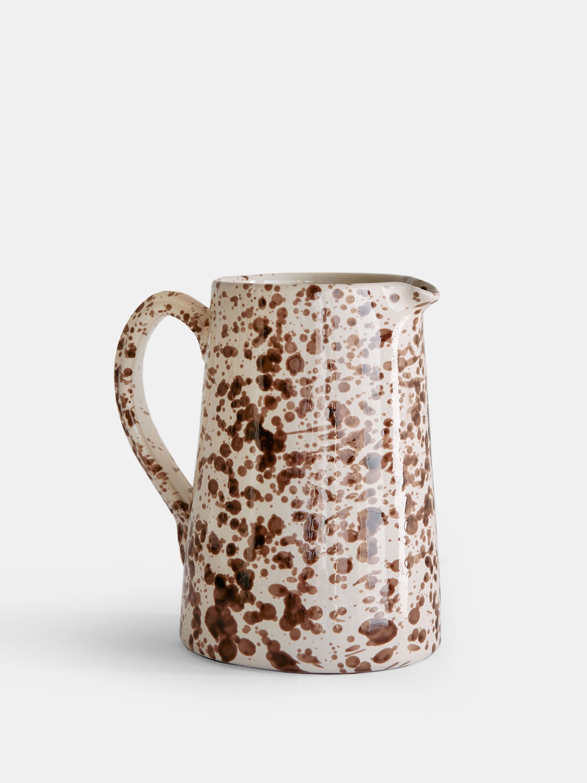 16064 174850a934 Spruzzi Vivente Pitcher Brown On Creme Portrait