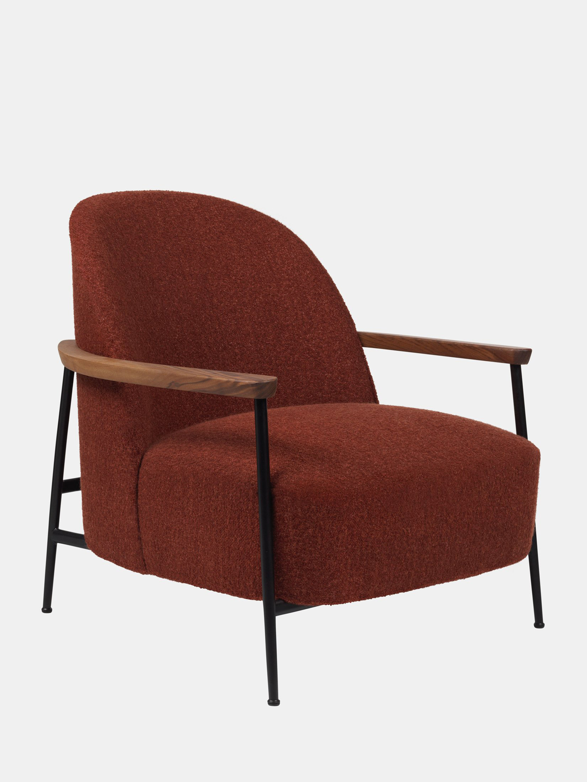 36231 D7c69d3868 36231 8912b929be Sejour Loungechair Witharmrest Conic Fullyupholsteharp 007 Black Oak Gubi Harp 007 F3q Zoom Portrait