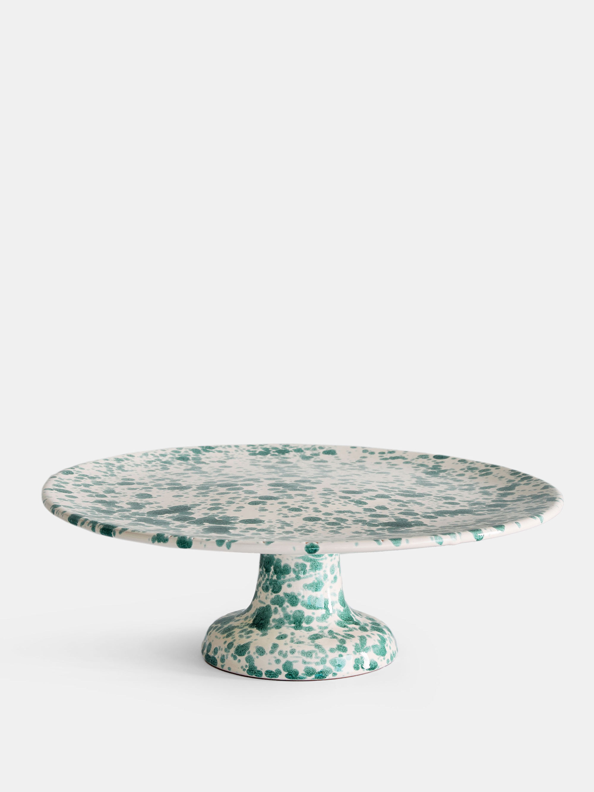 39535 A3a3c5ae45 Spruzzi Vivente Cake Stand Green On Creme Portrait