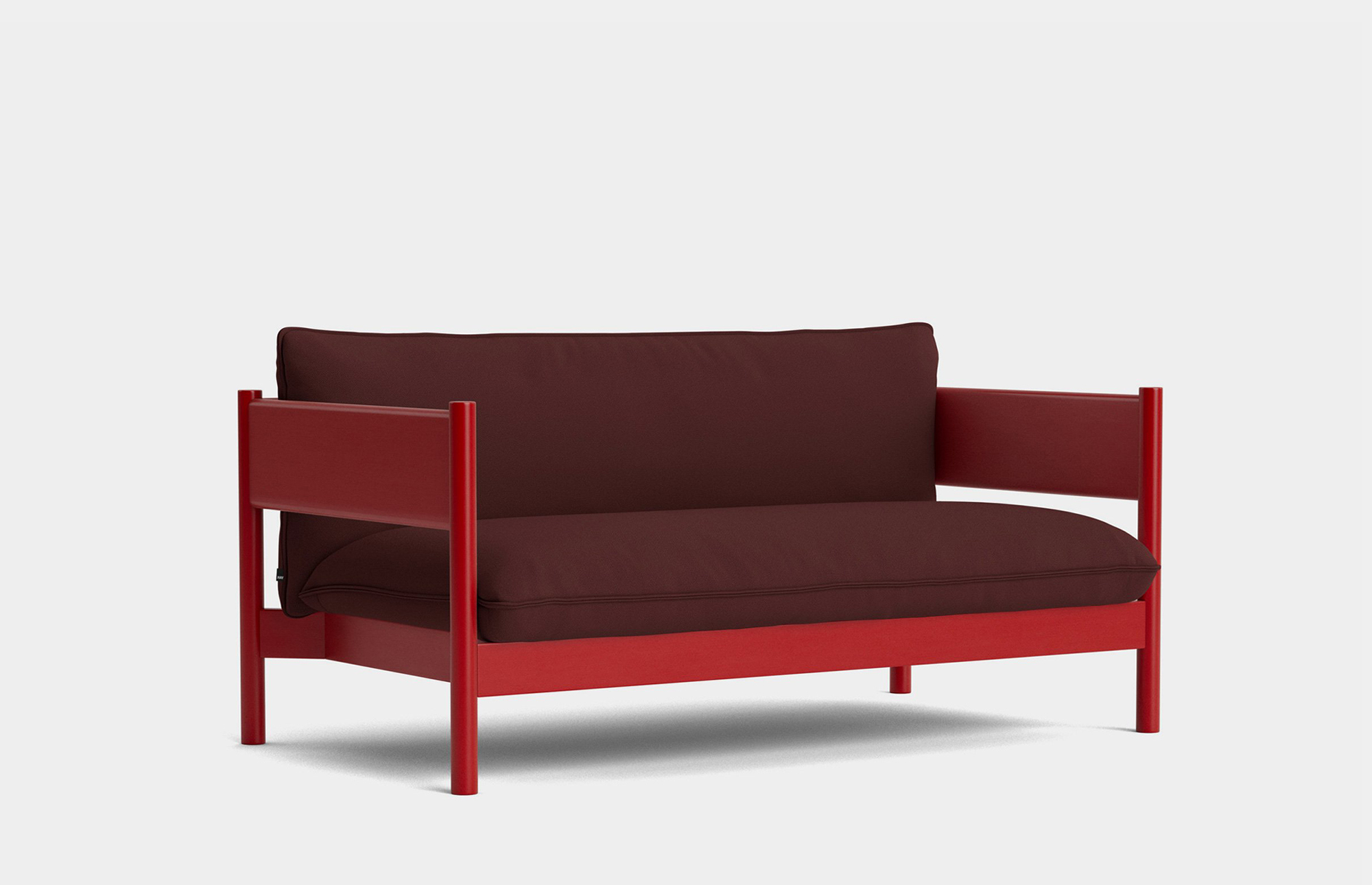 42284 7585102104 142284 23ac833a1f 9369551001034 Arbour Club Sofa Steelcut 655 Wine Red Wb Lacquer Beech Base 1 Zoom Portrait