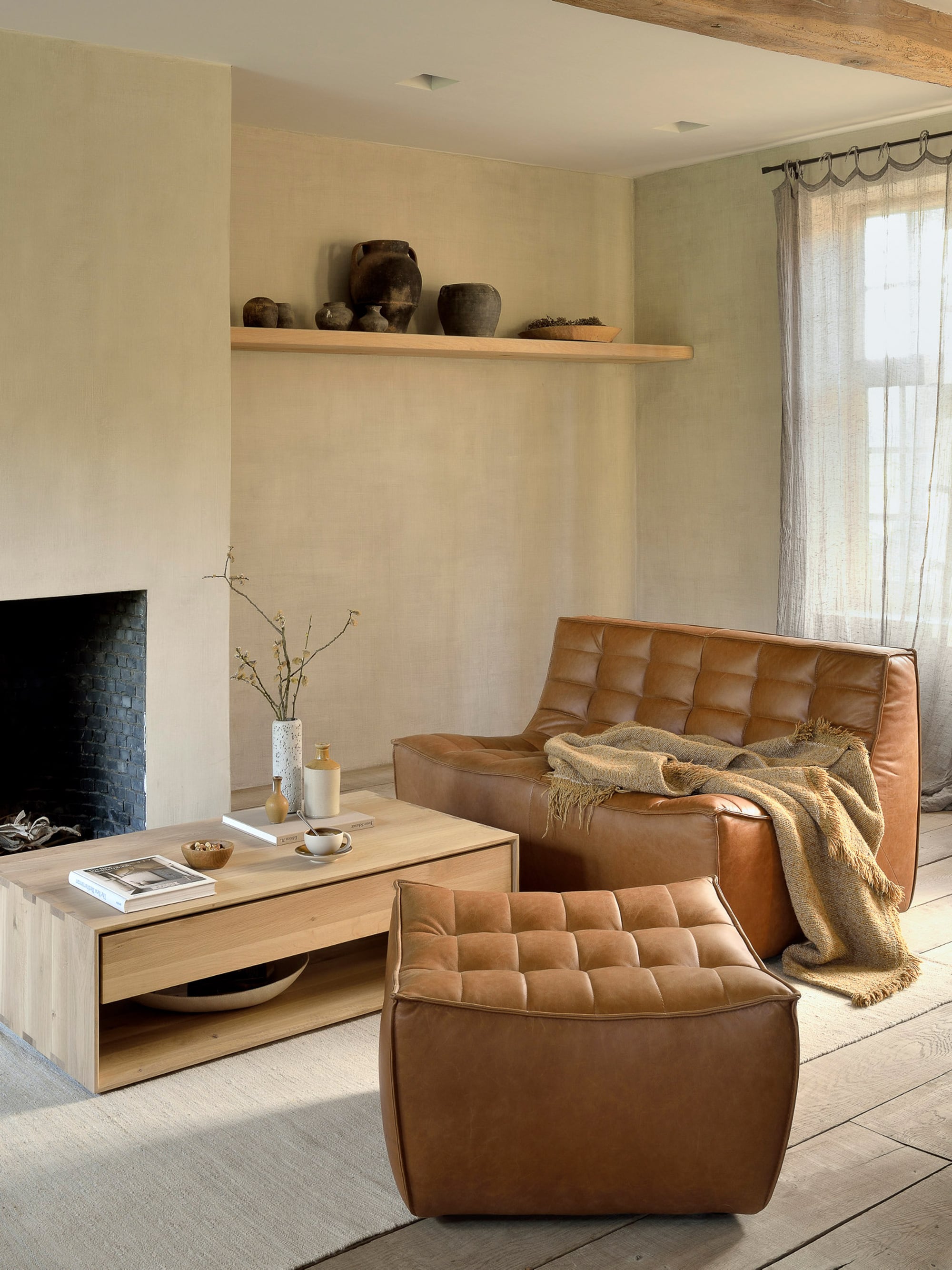 42865 B87b356038 38624 1d042e59d9 51445 Oak Nordic Coffee Table 20083 N701sofa 2seater Old Saddle 20081 N701sofa Footstool Old Saddle 21050 Camel Nomad Throw 21701 Sand Nomad Kilim Rug Web Original Portrait
