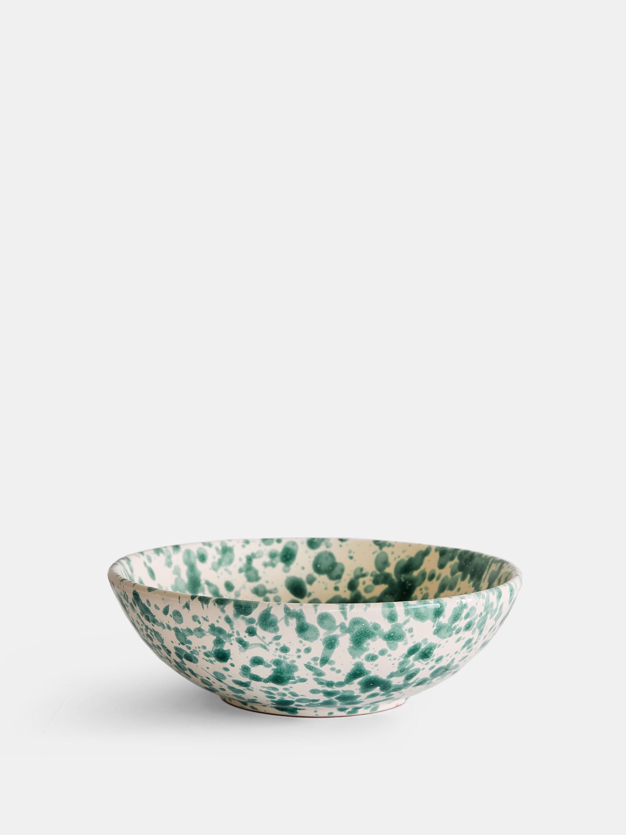 53129 52e9cd58c9 Spruzzi Vivente Small Sallad Bowl Green On Creme Portrait