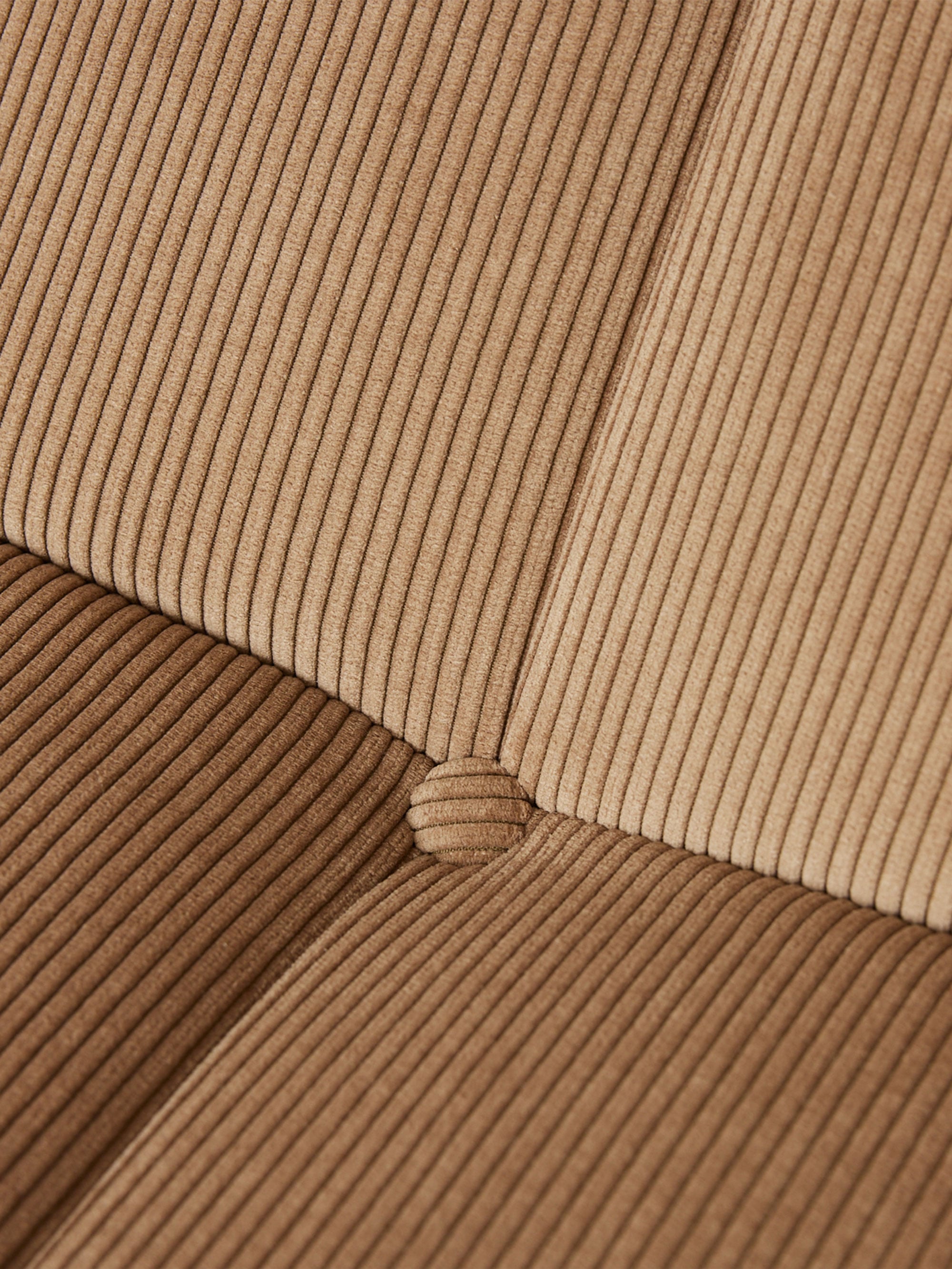 53958 8359fbd194 Lazy Lounge Bench Corduroy Rib Brown Close Portrait