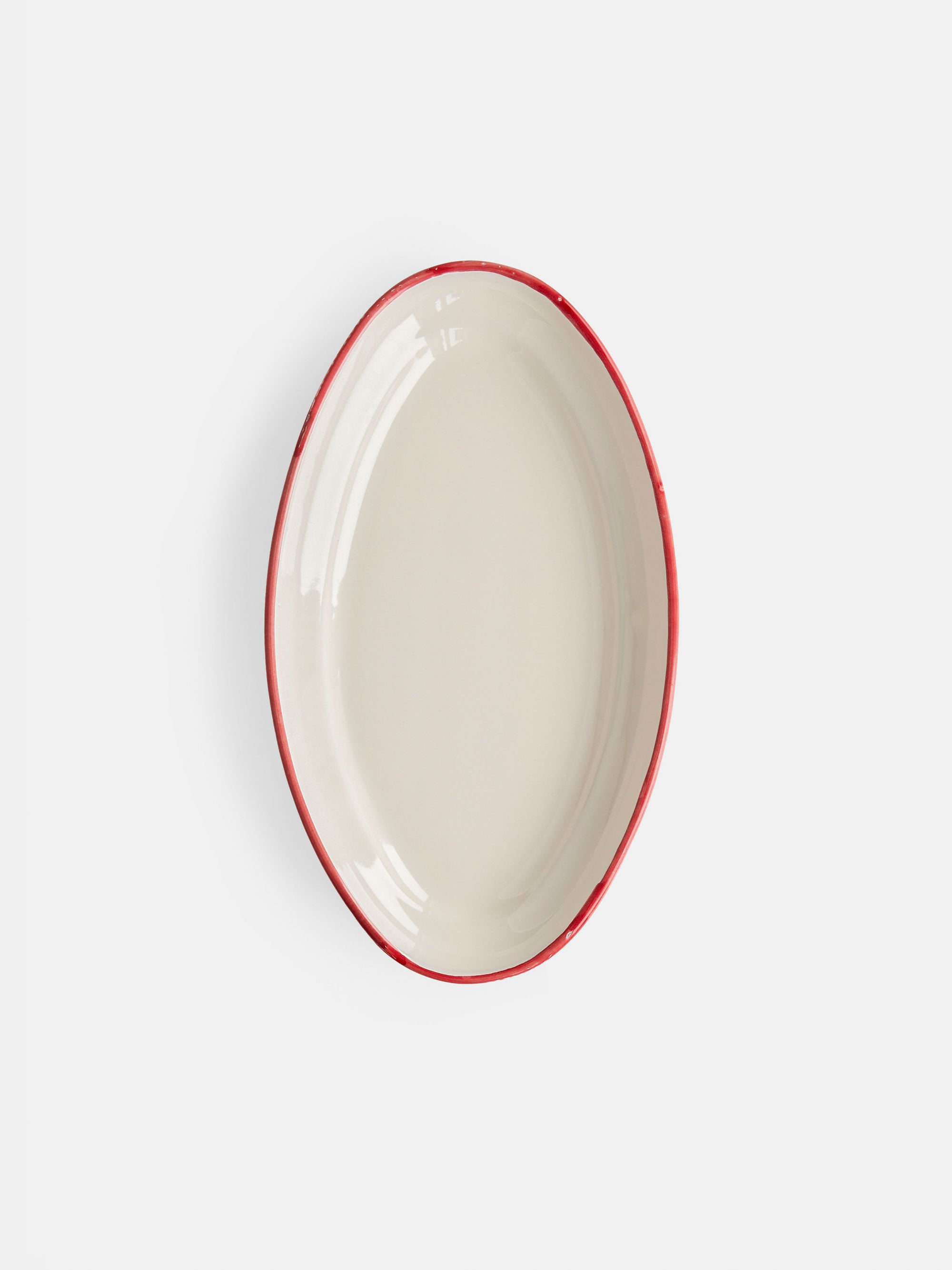 55163 8c7332c1fe Oval Plate Medium Red Border135157 Portrait