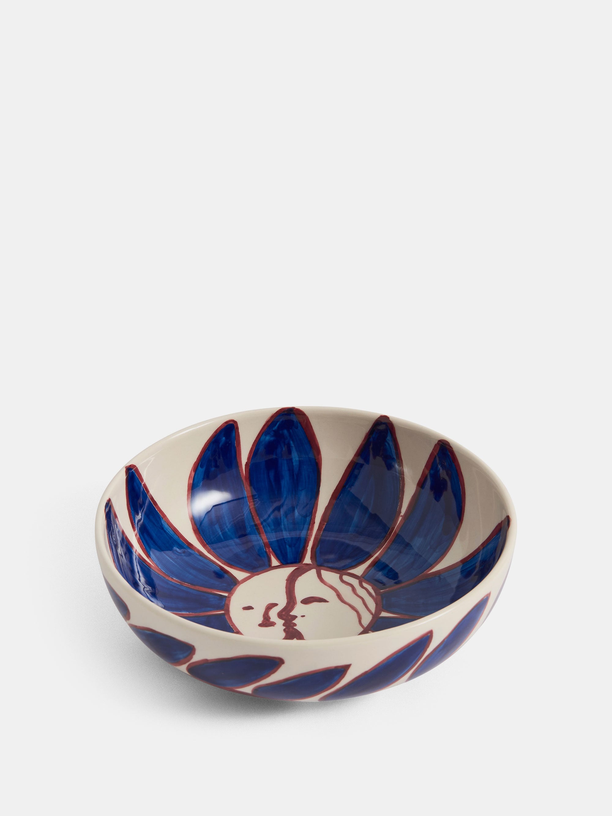 58591 E33450e194 Hay La Pittura Bowl Oe18 Deep Blue Flower Shift Portrait