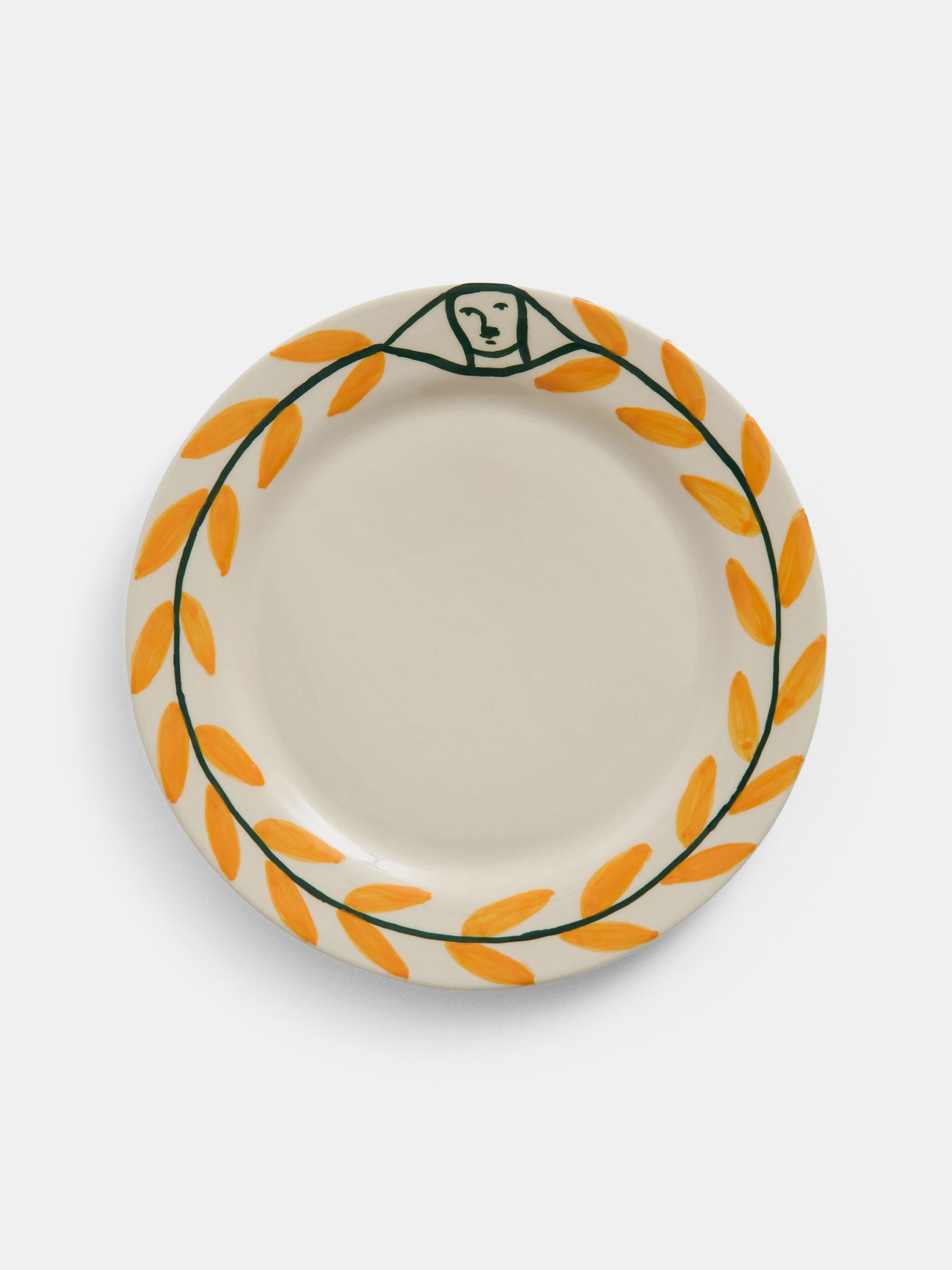 58599 9e570e51b6 Hay La Pittura Plate Oe24 Golden Leaf Portrait