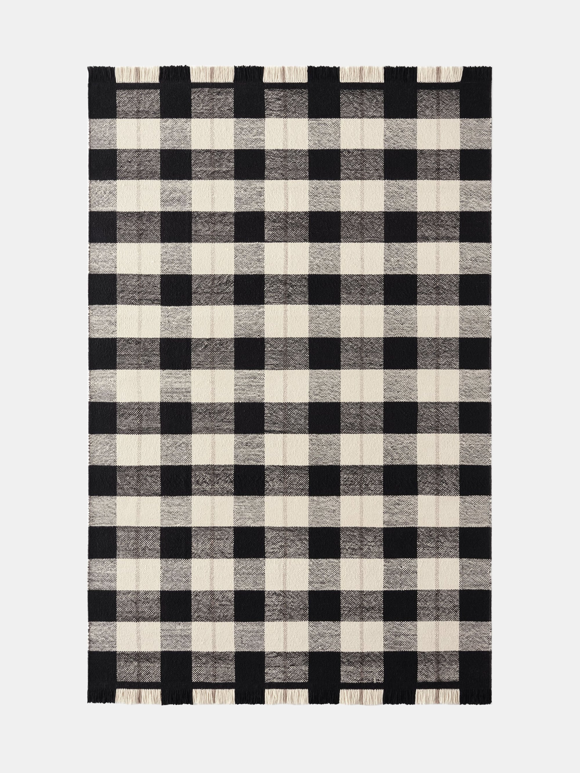 61526 131029ee02 Plaid Black Cream Nordic Knots Portrait